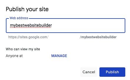 Reseña Google Sites: Publicar página web.