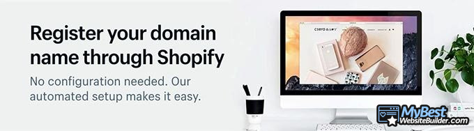Cómo crear una tienda online: Registro de dominio Shopify.