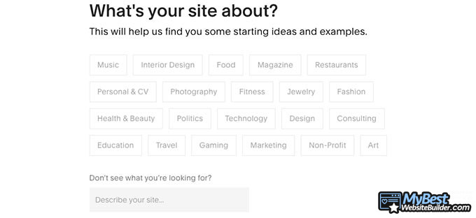 Curso Squarespace: tipo de página.